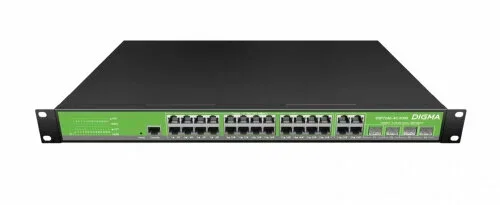 Коммутатор Digma DSW724G-4C-R (L2+) 24x1 Гбит/с 4xКомбо(1000BASE-T/SFP) управляемый