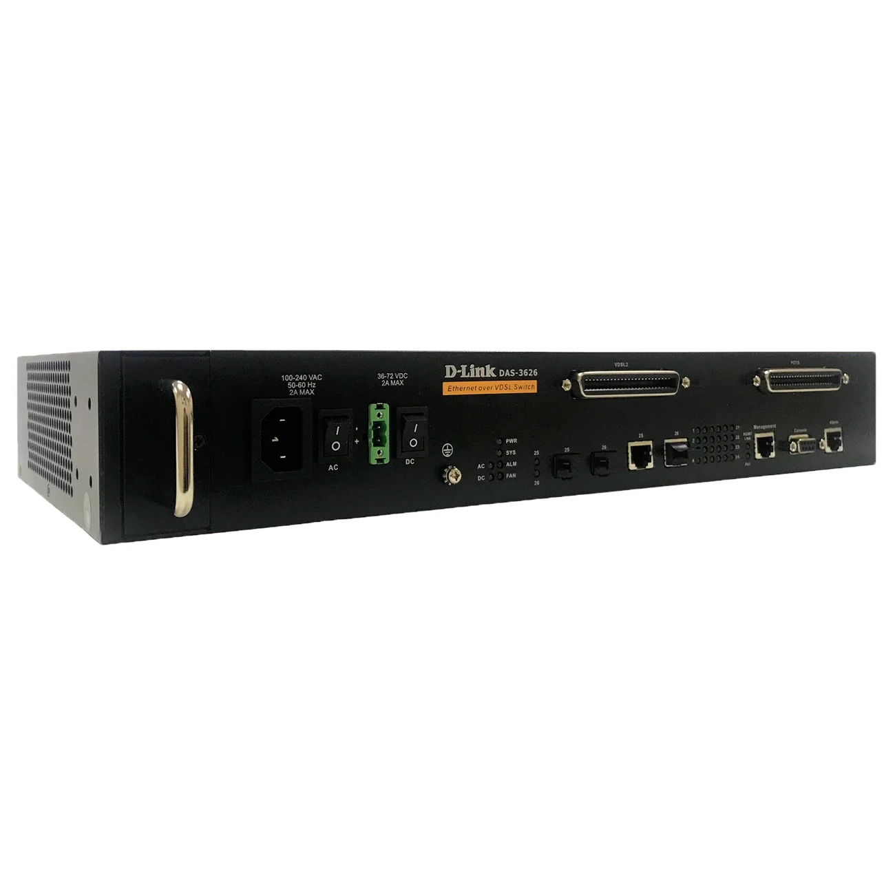 Коммутатор D-Link (DAS-3626/A1A) 24-порта VDSL2 DSLAM with 2 combo-ports 10/100/1000BASE-T/SFP