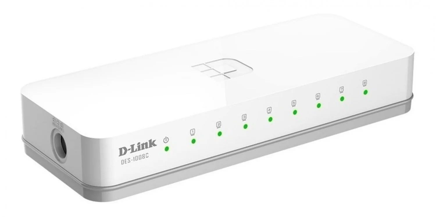 Коммутатор D-Link DES-1008C Коммутатор, 8x100Base-TX, корпус пластик