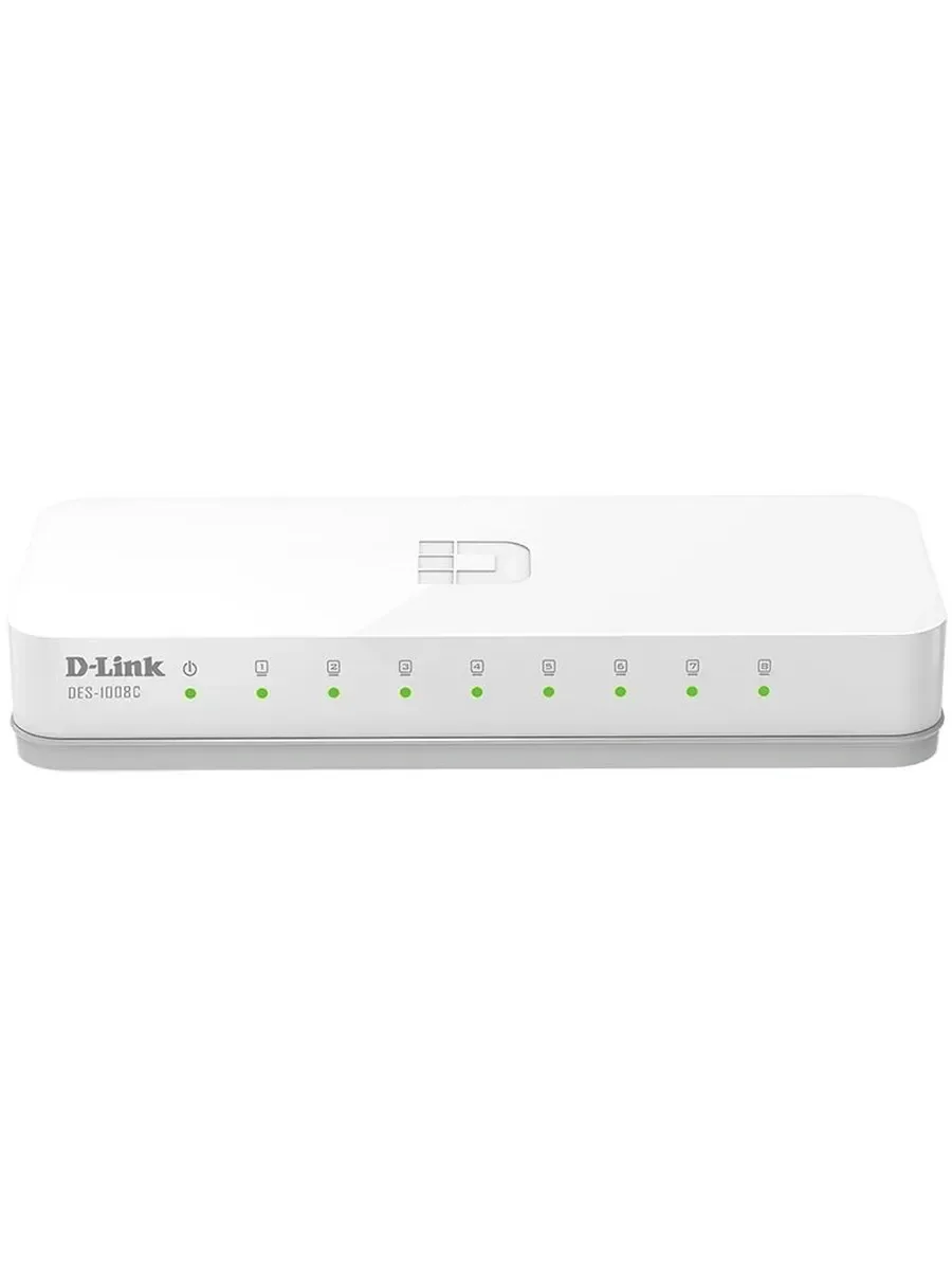 Коммутатор D-Link DES-1008C Коммутатор, 8x100Base-TX, корпус пластик
