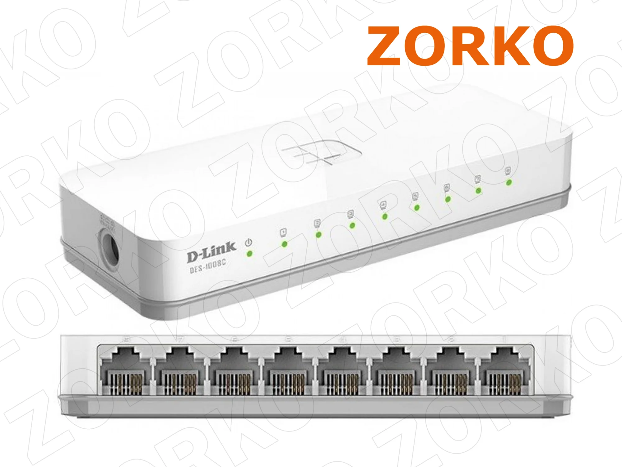 Коммутатор D-Link DES-1008C/C1A 8x100Мбит/с неуправляемый