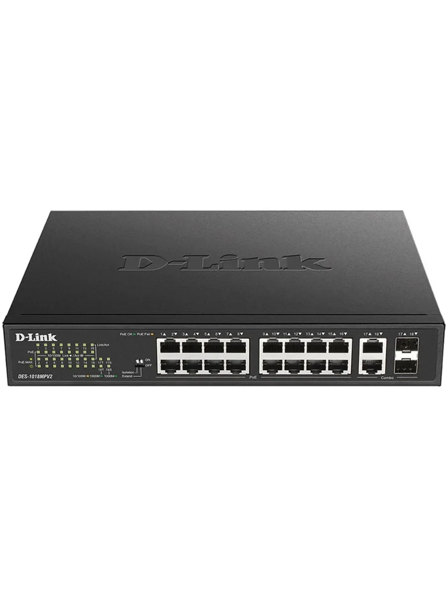 Коммутатор D-Link DES-1018MPV2/A1A