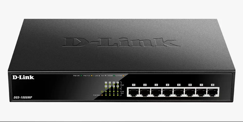 Коммутатор D-Link DGS-1008MP/B1A