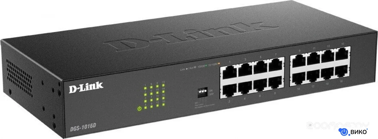 Коммутатор D-Link DGS-1016D DGS-1016D/J1A 16x1 Гбит/с неуправляемый