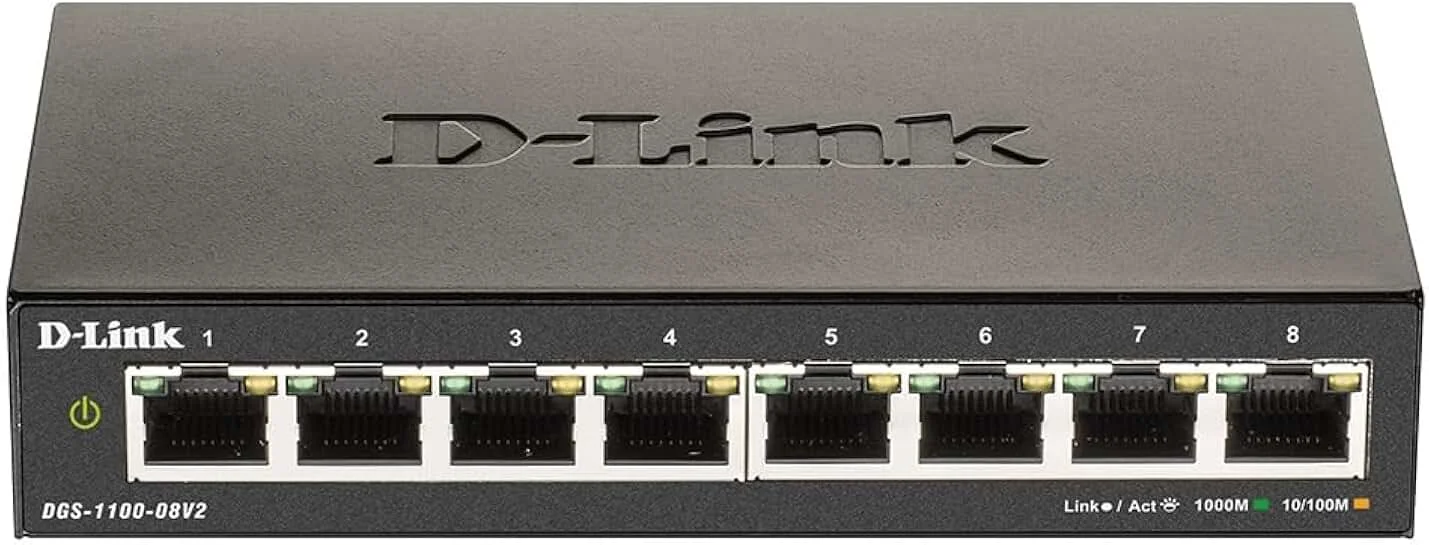 Коммутатор D-Link DGS-1100-05V2/A1A, L2 Smart Switch with 5 10/100/1000Base-T ports.8K Mac address, 802.3x Flow Control, Port Trunking, Port Mirroring