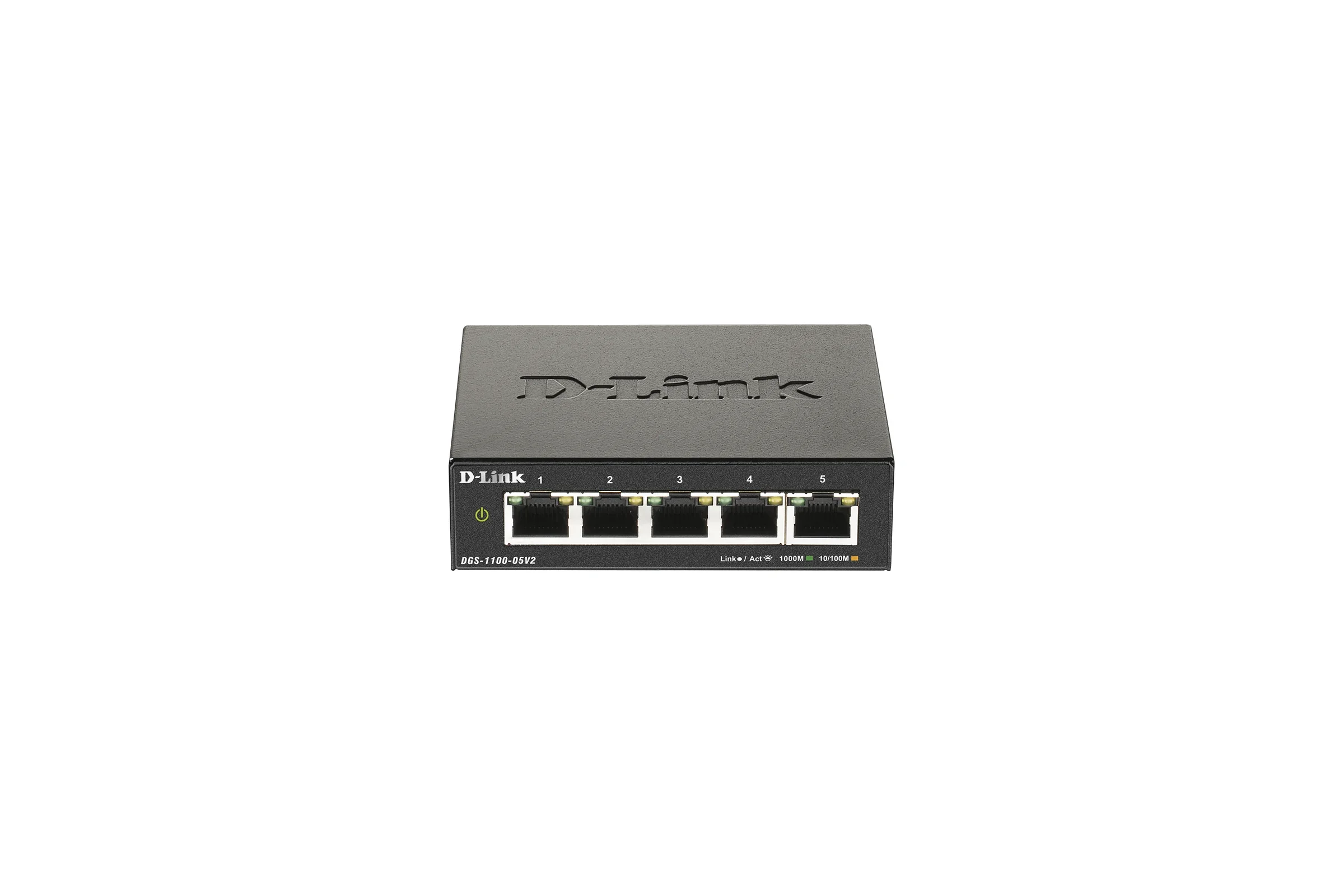 Коммутатор D-Link DGS-1100-05V2/A1A, L2 Smart Switch with 5 10/100/1000Base-T ports.8K Mac address, 802.3x Flow Control, Port Trunking, Port Mirroring