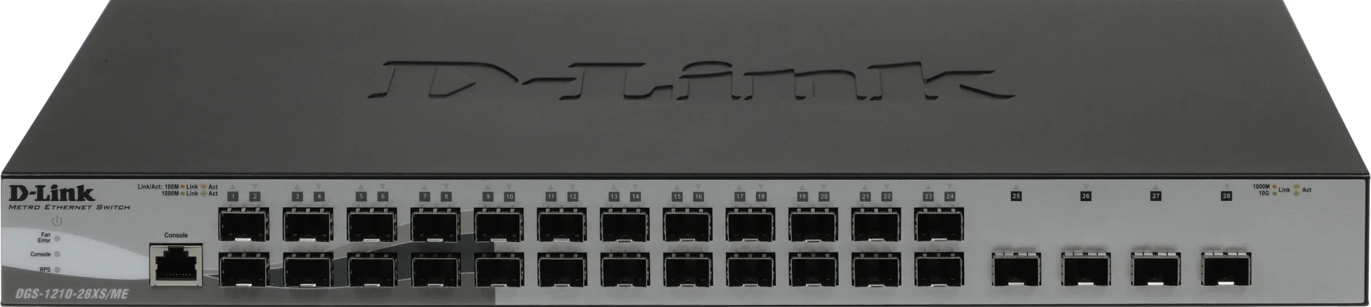 Коммутатор D-Link DGS-1210-10XS/ME/C1A Управляемый L2 коммутатор с 8 портами 1000Base-X SFP и 2 комбо-портами 10Gbase-T/SFP+