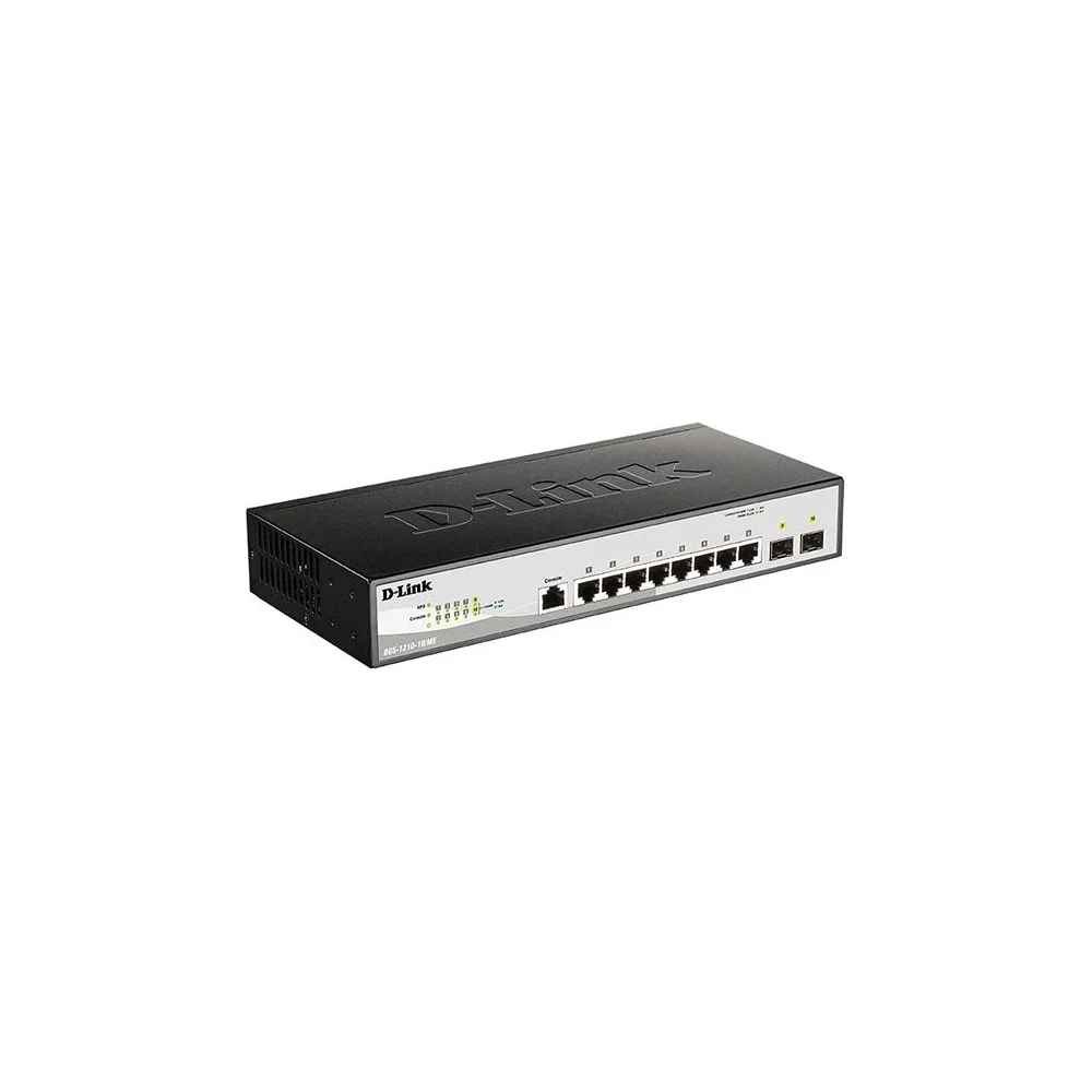 Коммутатор D-Link DGS-1210-10XS/ME/C1A Управляемый L2 коммутатор с 8 портами 1000Base-X SFP и 2 комбо-портами 10Gbase-T/SFP+