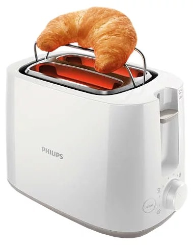 Тостер Philips HD2581, белый (830 Вт, мех, 8 степеней обжаривания, разморозка, подогрев)