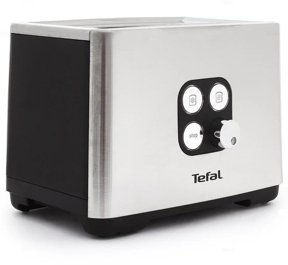 Тостер Tefal TT420D30 900 Вт, металл, 2 отделения, регулировка обжарки