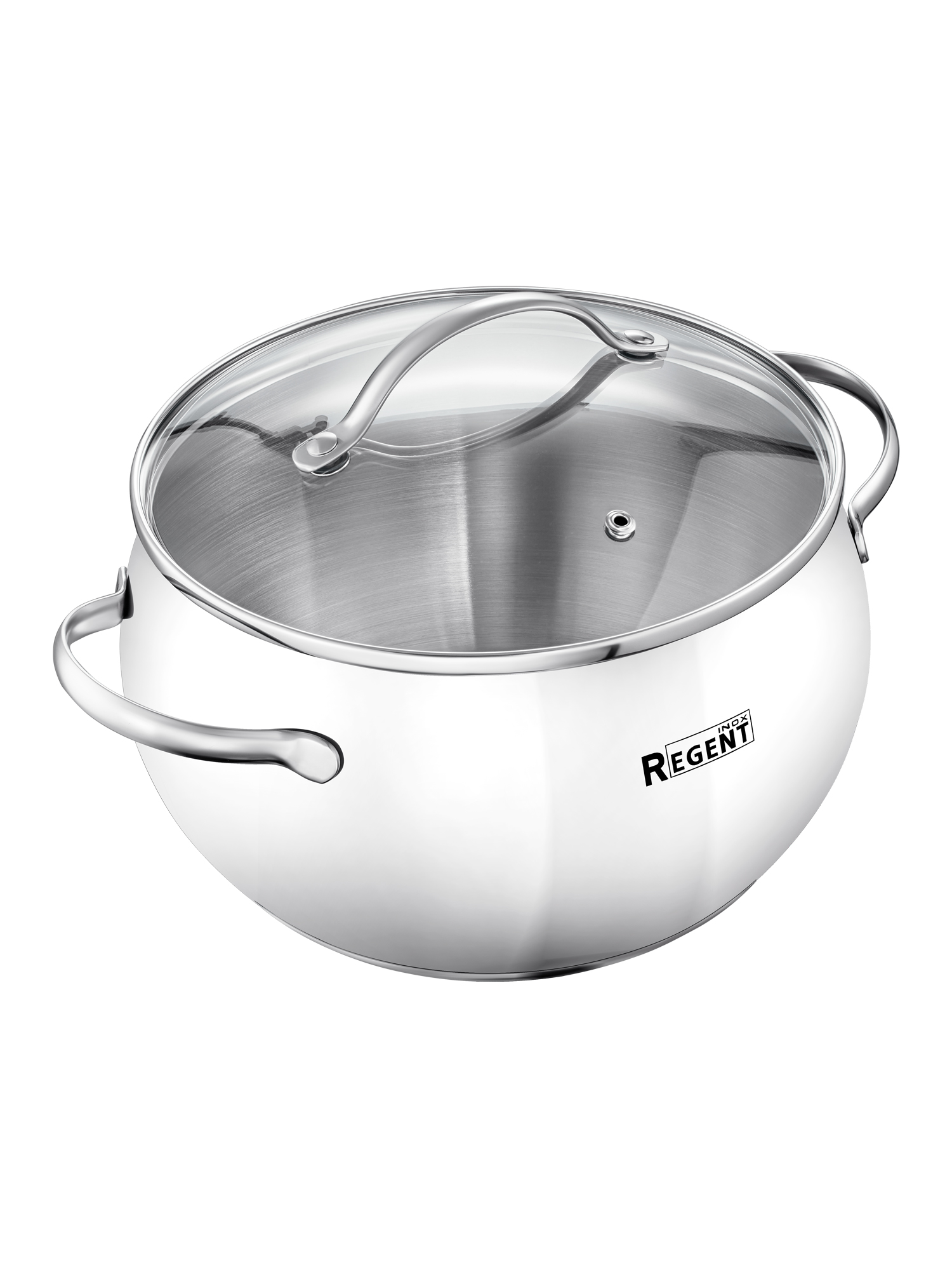 93-B-13 Кастрюля 5,5л зерк.полир. со стек. кр. 22х13 см Linea APPLE B