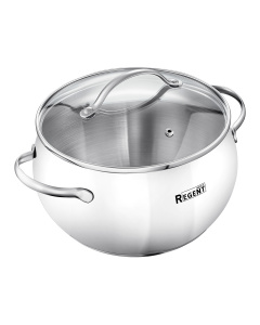93-B-3 Кастрюля 3,6л зерк.полир. со стек. кр. 20х12 см Linea APPLE B