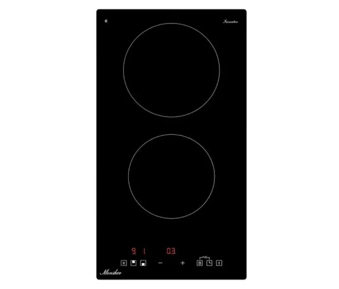 Индукционная варочная панель Monsher MHI 3003, High-Tech, индукция, 30 см, 2 зоны нагрева, inverter, сенсорное управление, 9 уровней мощности, автомат
