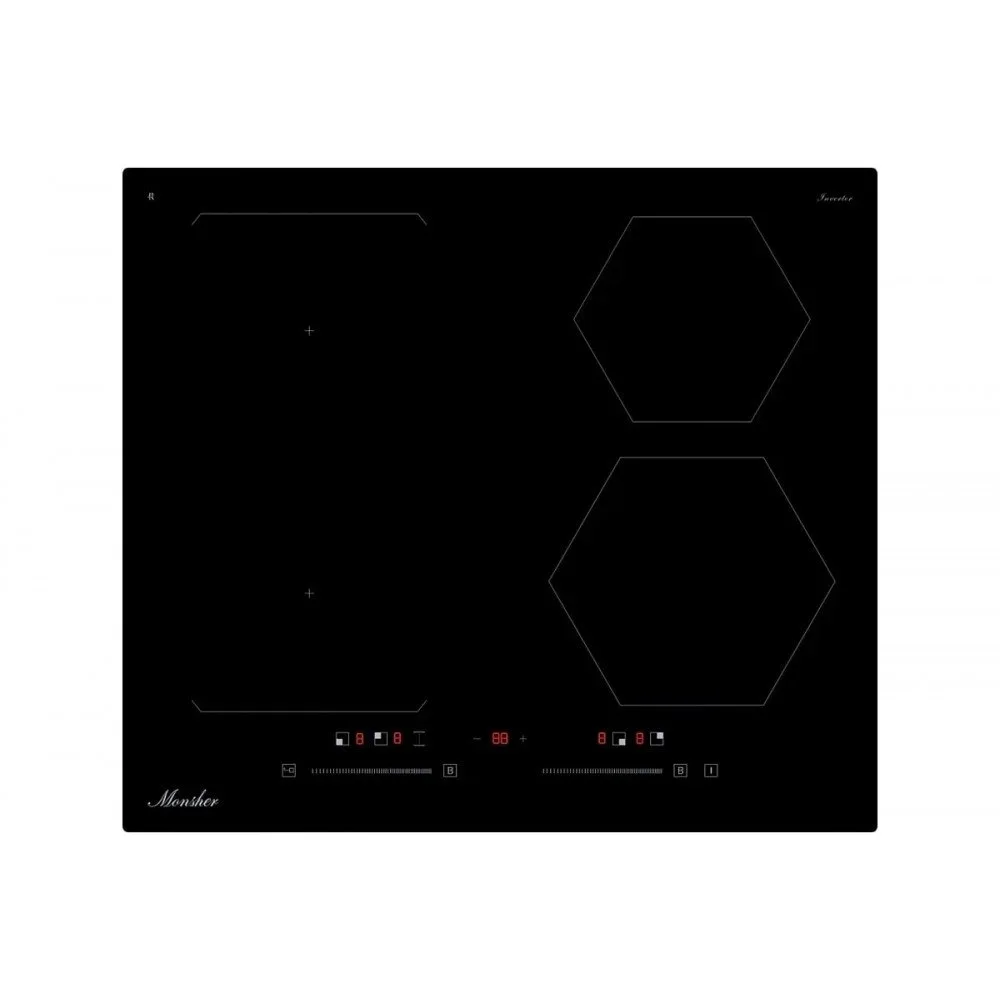 Индукционная варочная панель Monsher MHI 4506, 45 см, индукция, High-Tech, inverter, 9 уровней мощности, бустер, Stop and Go, автоматическое отключени