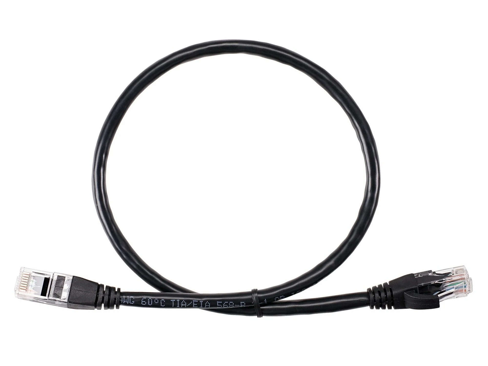 Патчкорд литой iOpen (7/0.20) UTP кат.6 черный 1m <ANP612B-BK-1M>