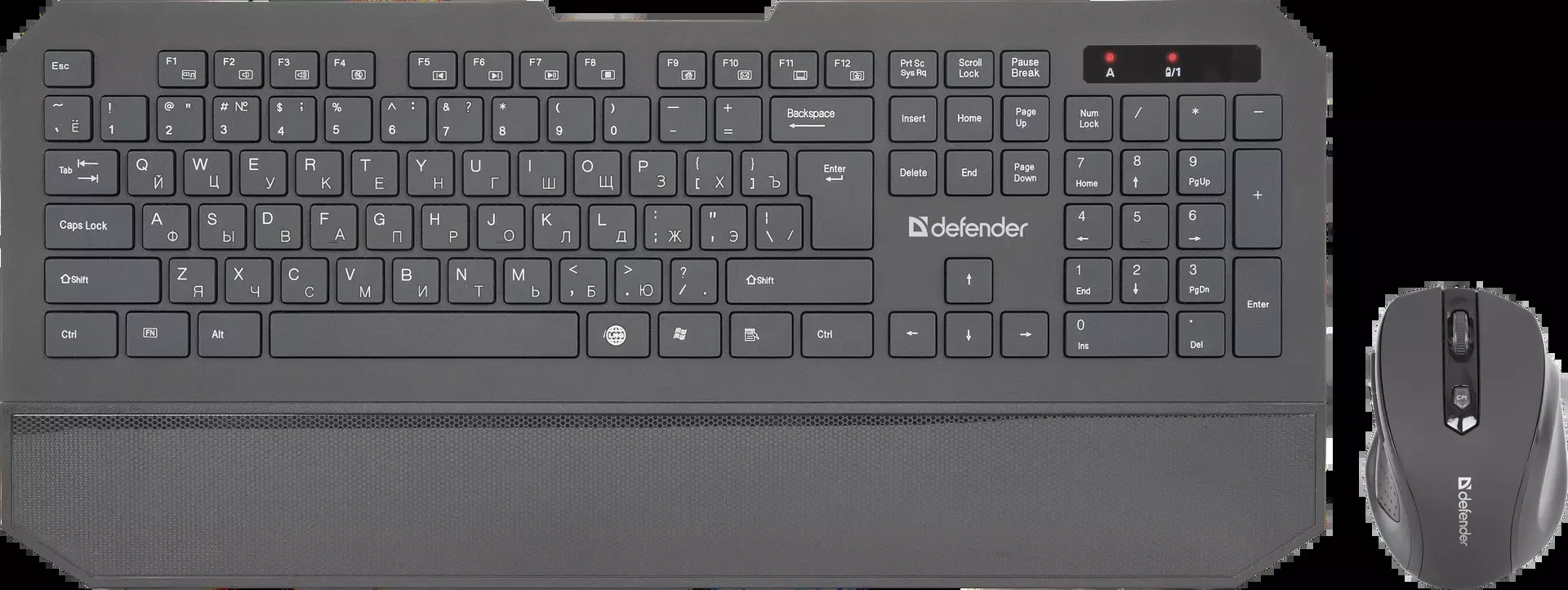 Defender Комплект беспроводной Berkeley C-925 Nano / 12 доп функций / 800/1200/1600 dpi / 15 метров / черный, USB.
