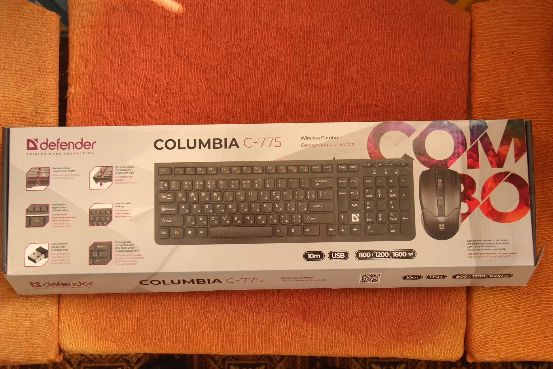 Defender Комплект беспроводной Columbia C-775 RU,черный,мультимедиа