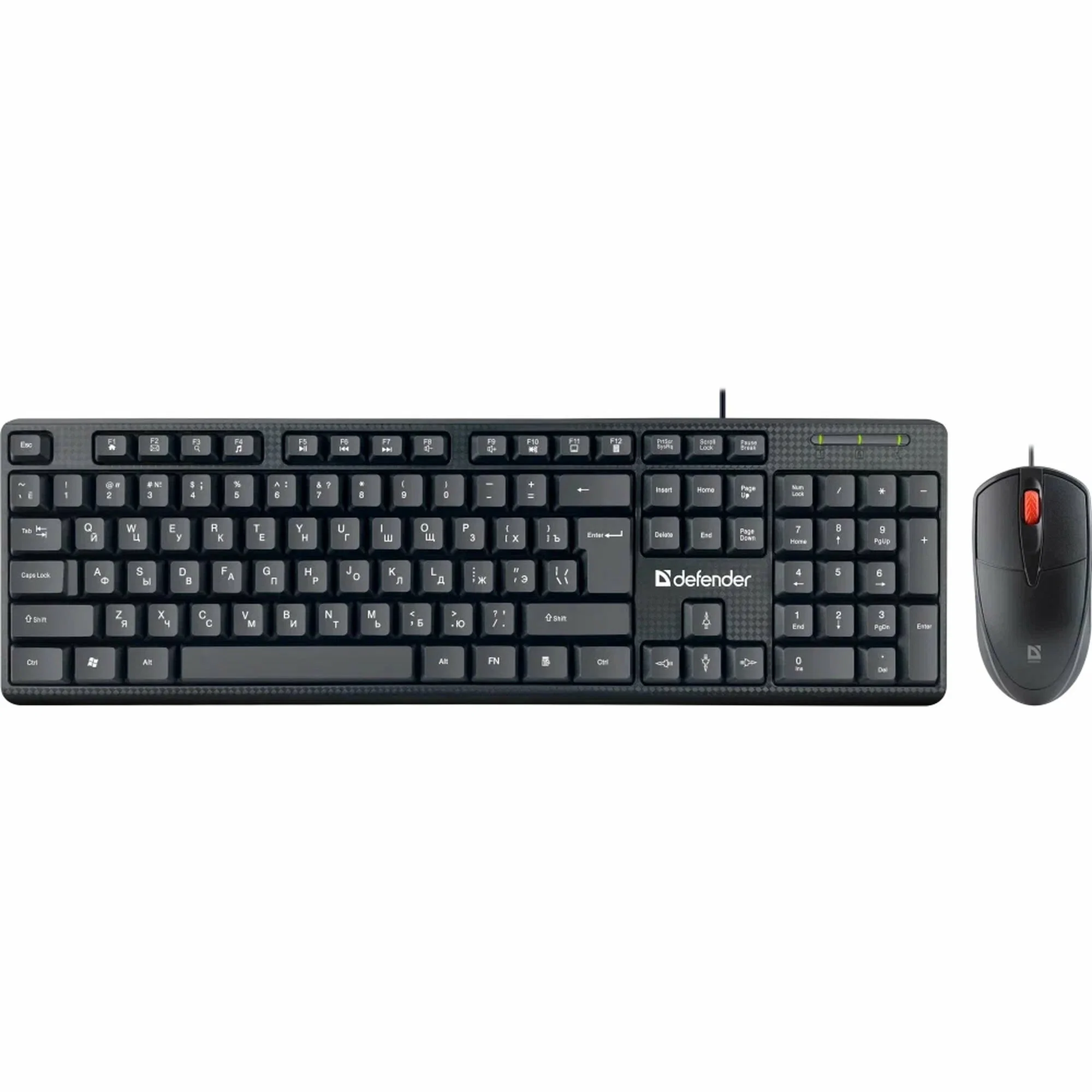 Defender Комплект проводной Line C-511 RU, черный, USB, 1,8 м.