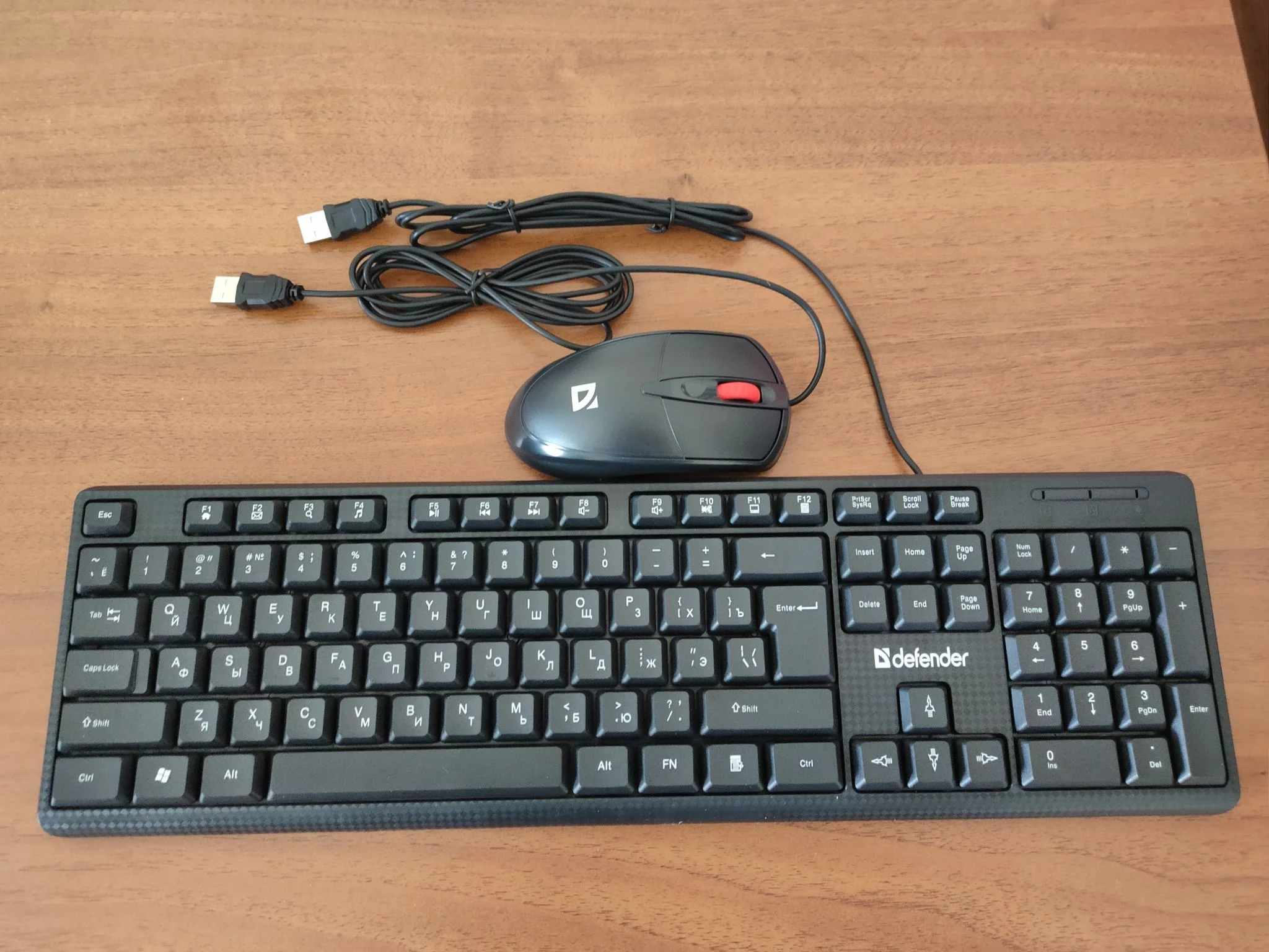 Defender Комплект проводной Line C-511 RU, черный, USB, 1,8 м.