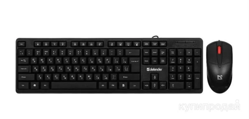 Defender Комплект проводной Line C-511 RU, черный, USB, 1,8 м.