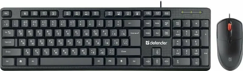 Defender Комплект проводной Line C-511 RU, черный, USB, 1,8 м.