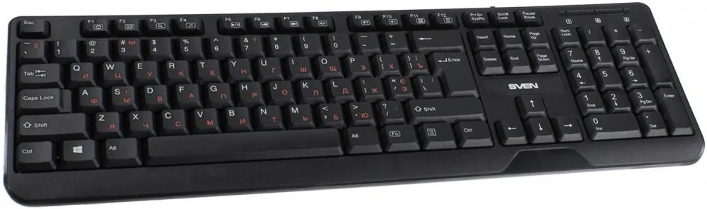 SVEN Комплект проводной клавиатура + мышь KB-S330C черный (104 кл.+12Fn, 1200DPI, 2+1кл)