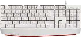 Defender Клавиатура проводная Atom HB-546 RU,белый,104+FN,1.8м