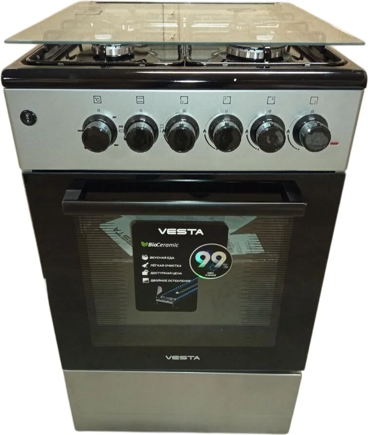 Комбинированная плита VESTA Valencia VGE 50 10-E Серый Ex с VD