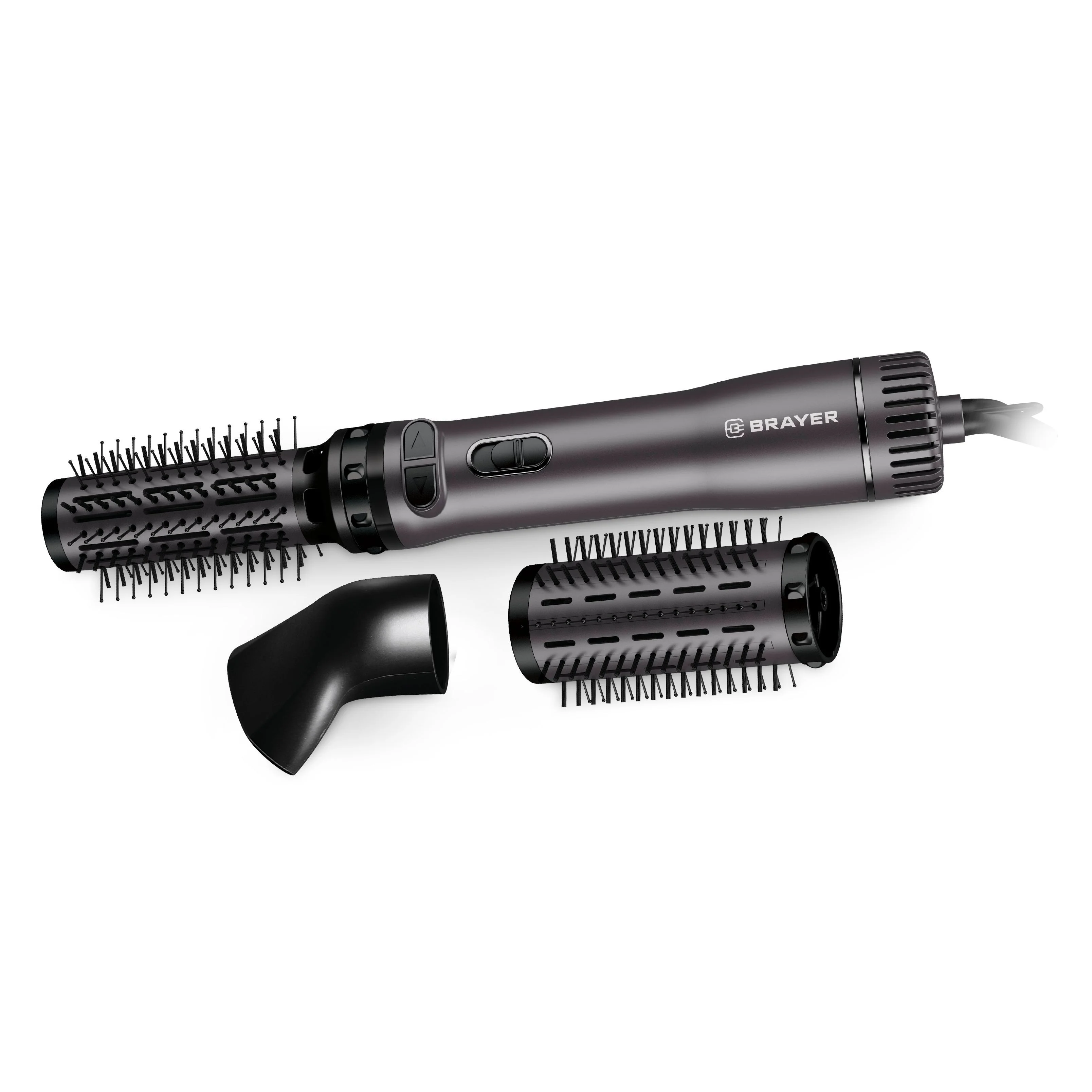 Фен-щетка BRAYER BR3137, 1000 Вт, кругл. щетка 38 мм, концентратор, кругл. щетка 50 мм, шнур 1,8 м