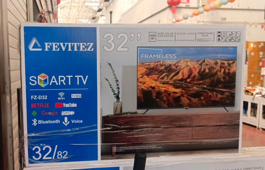 Телевизор LED 32" КТВ FEVITEZ FZ-D32 Андроид14 Bluetooth 4К голос пульт Wi-Fi