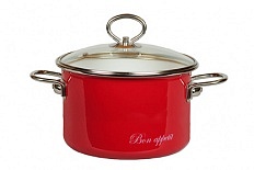 Кастрюля эмал цил 4,0л Bon Appetit виш 8SD205S