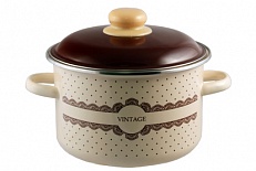Кастрюля эмал цил Vintage 5,5л ТМ Appetite
