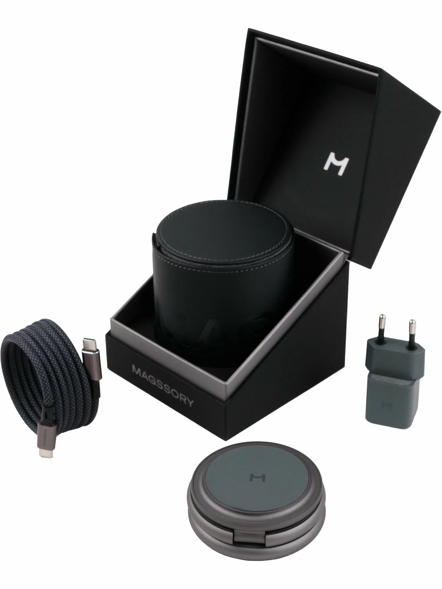 Зарядное устройство Magssory Disc Signature Edition 3 в 1 для Samsung, с магнитами, midnight (WCH053)