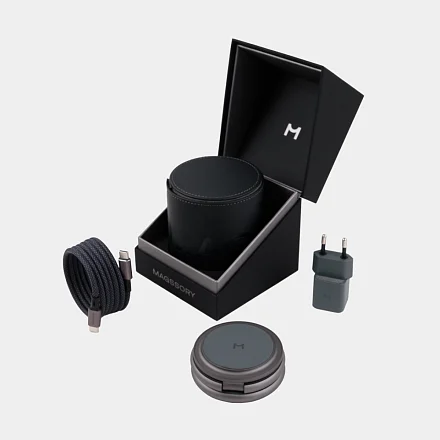 Зарядное устройство Magssory Disc Signature Edition, 3 в 1 для Samsung, с магнитами, titan (WCH053)