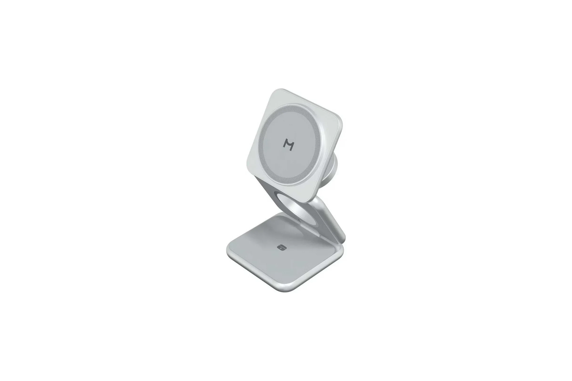 Зарядное устройство Magssory Fold 3 в 1, для Samsung, с магнитами (серебро WCH043)