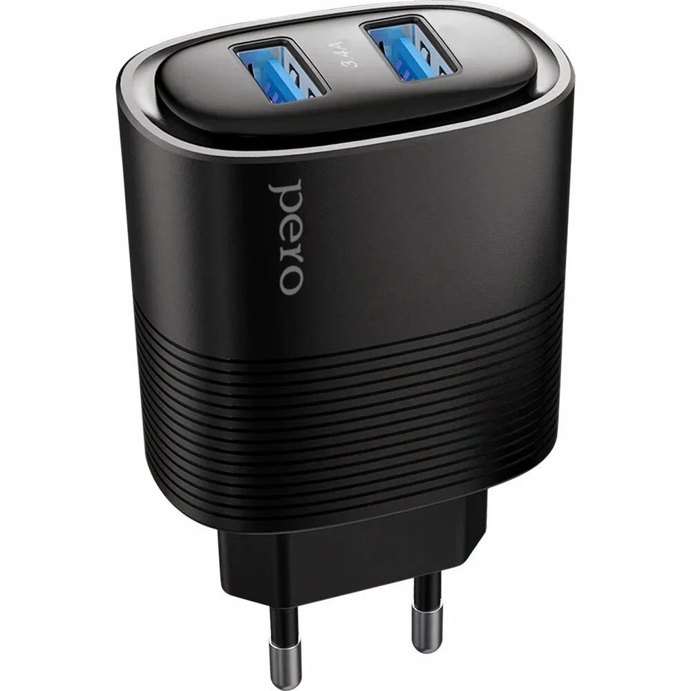Зарядное устройство Pero TC11 USB-A QC3.0 + USB-C PD 45W черный