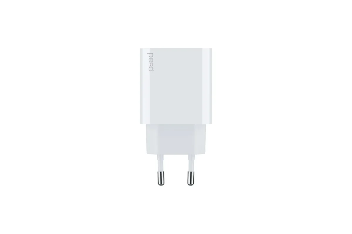 Зарядное устройство Pero TC24 USB-A + USB-C PD 20W белый (TC24W)