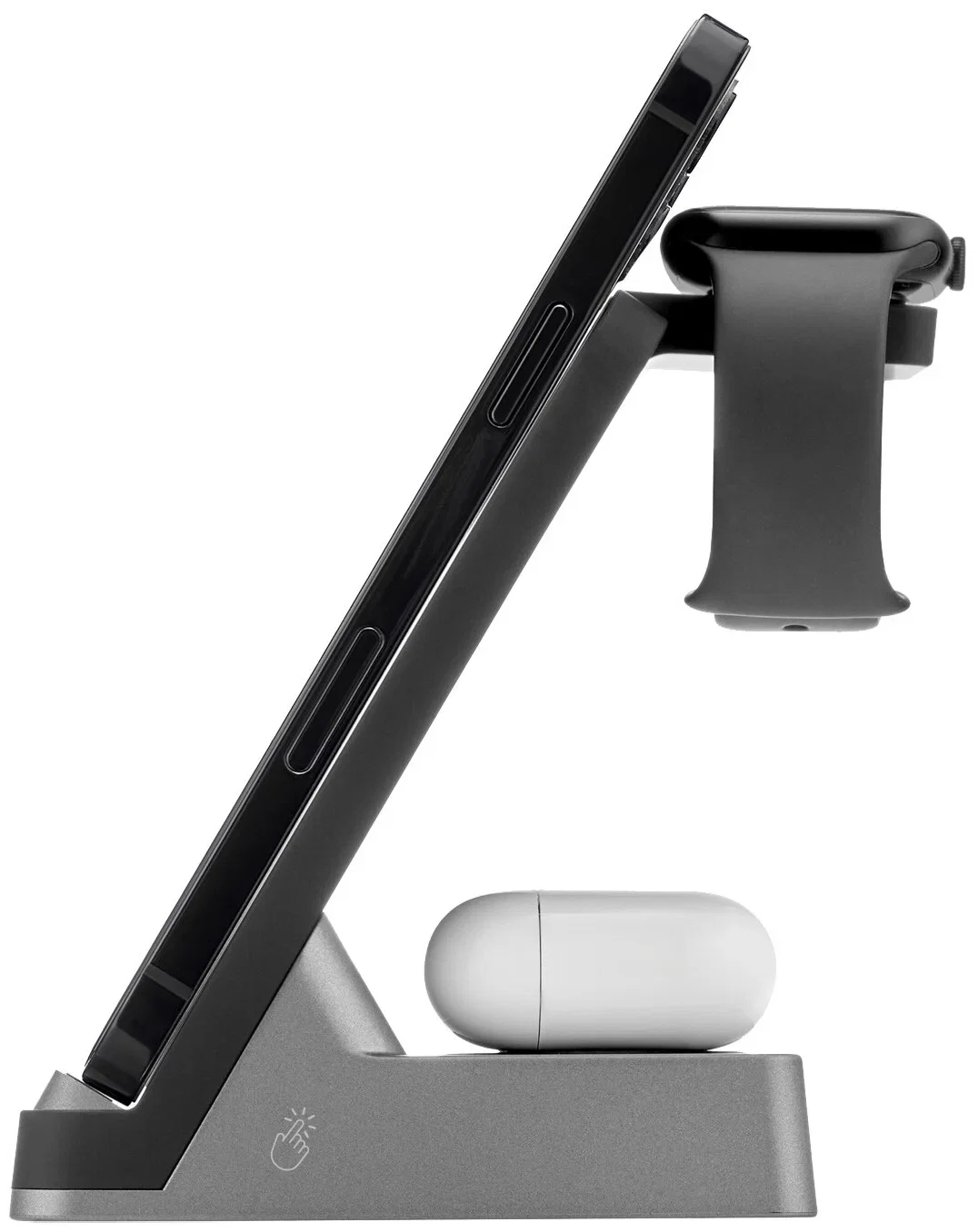 Зарядное устройство Rocket для iPhone 3-в-1 Stand док-станция для телефона, часов и наушников