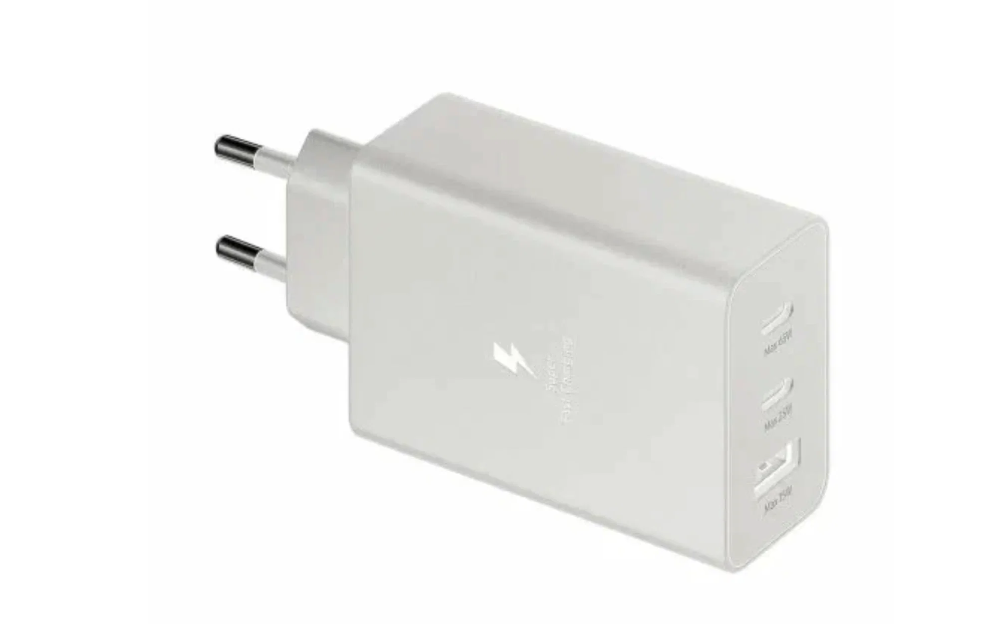 Зарядное устройство Samsung 65W/1xUSB+2xUSB-C/QC/PD/пластик/белый (EP-T6530NWEGRU)
