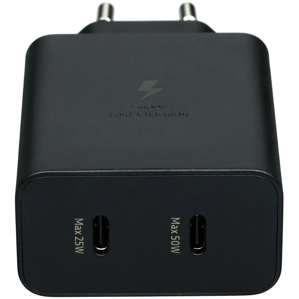 Зарядное устройство Samsung EP-T5020X, 50W, 2xUSB-C, Черный (EP-T5020XBEGEU)