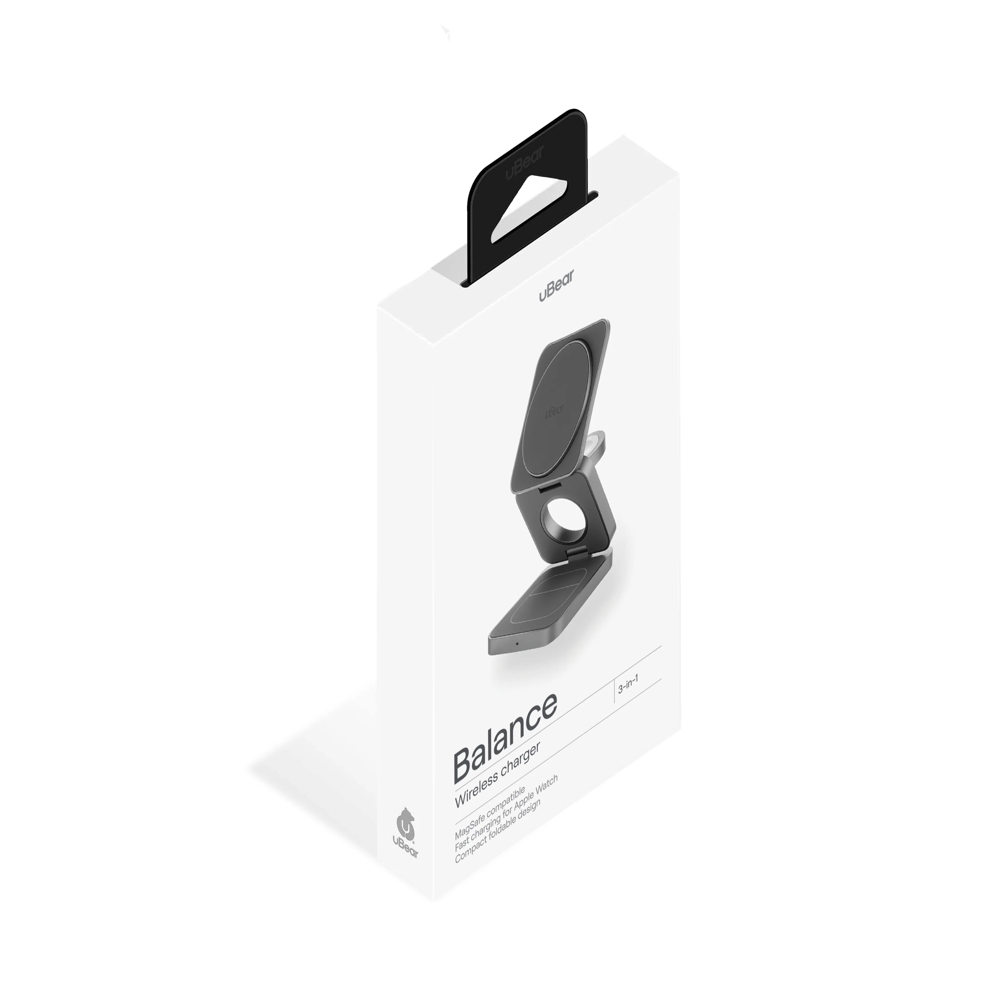 Зарядное устройство uBear Balance 3 в 1, MagSafe, 25 Вт, серебристый (WL09SL31-ADM)