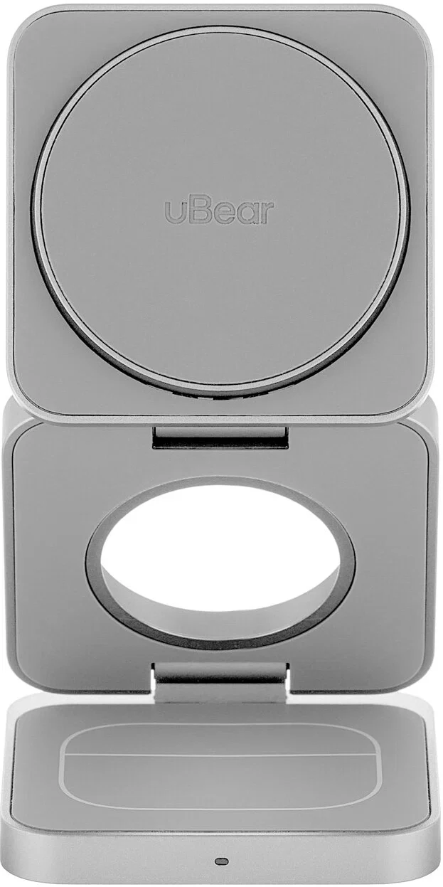 Зарядное устройство uBear Balance 3 в 1, MagSafe, 25 Вт, серебристый (WL09SL31-ADM)