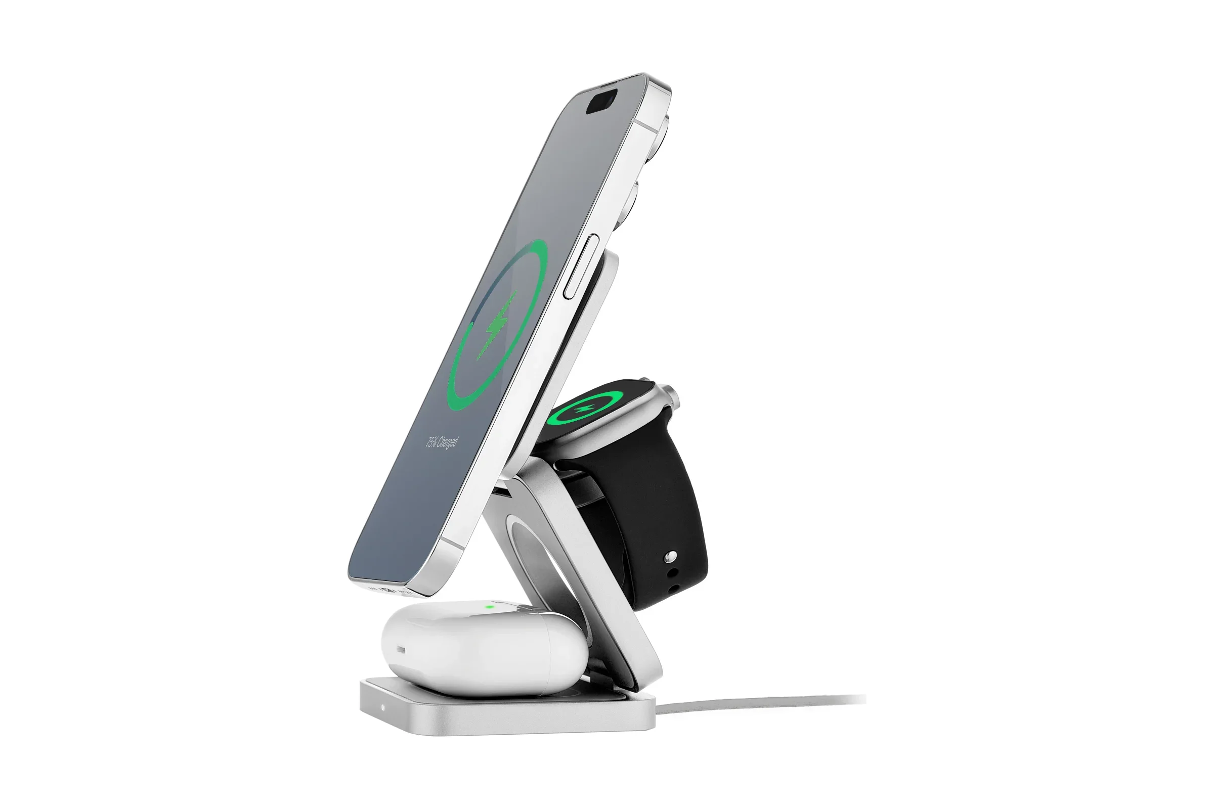 Зарядное устройство uBear Balance 3 в 1, MagSafe, 25 Вт, серый (WL09SG31-ADM)