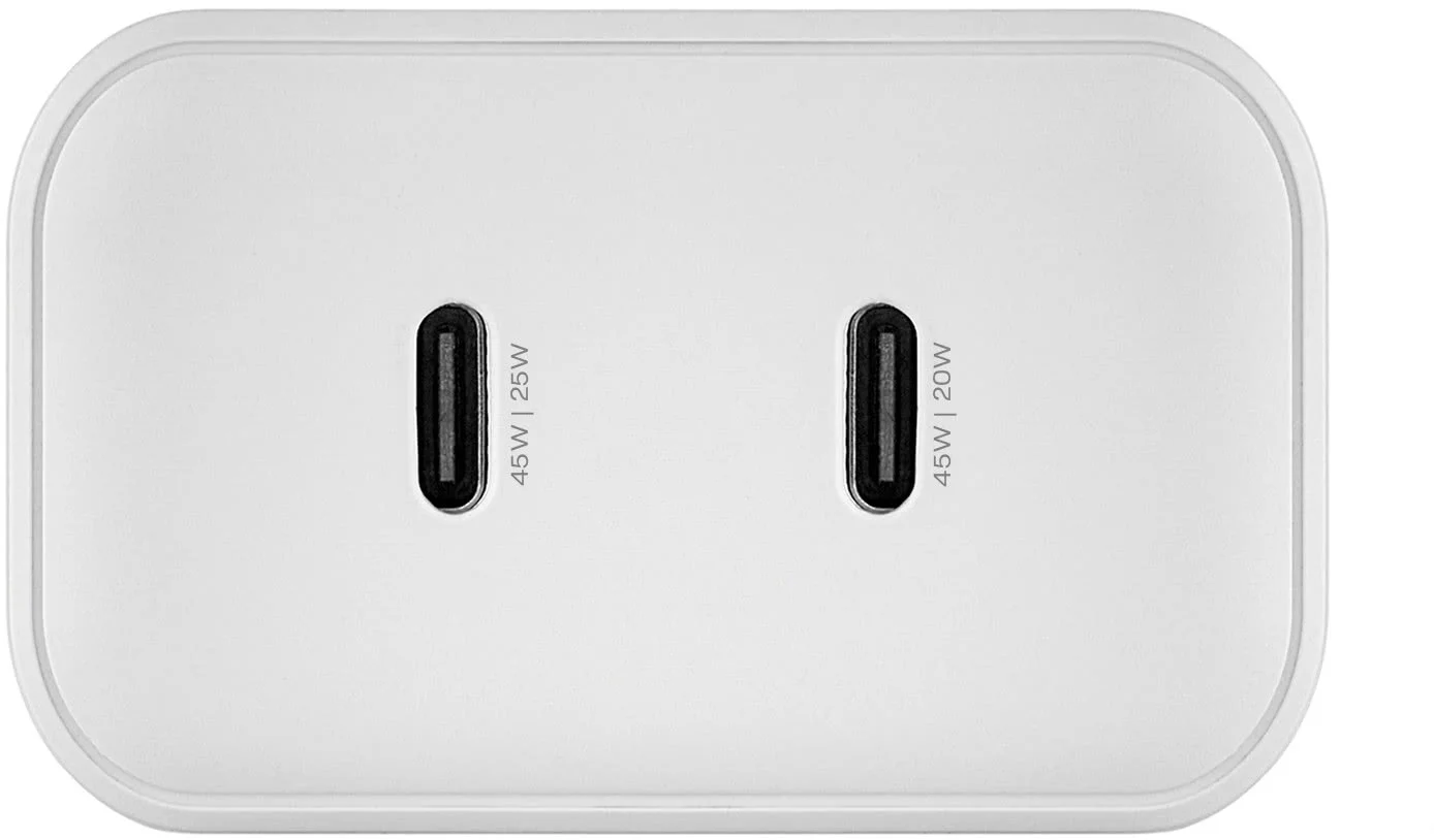 Зарядное устройство uBear Motion, GaN, 45 Вт, белый (WC17WH45-2C)
