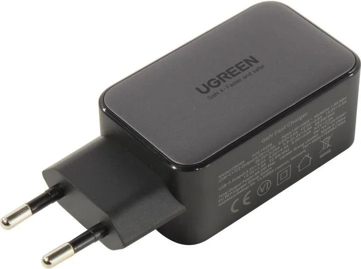 Зарядное устройство Ugreen USB A+2 USB C, 65 W, GAN Tech Fast Charger (10335)