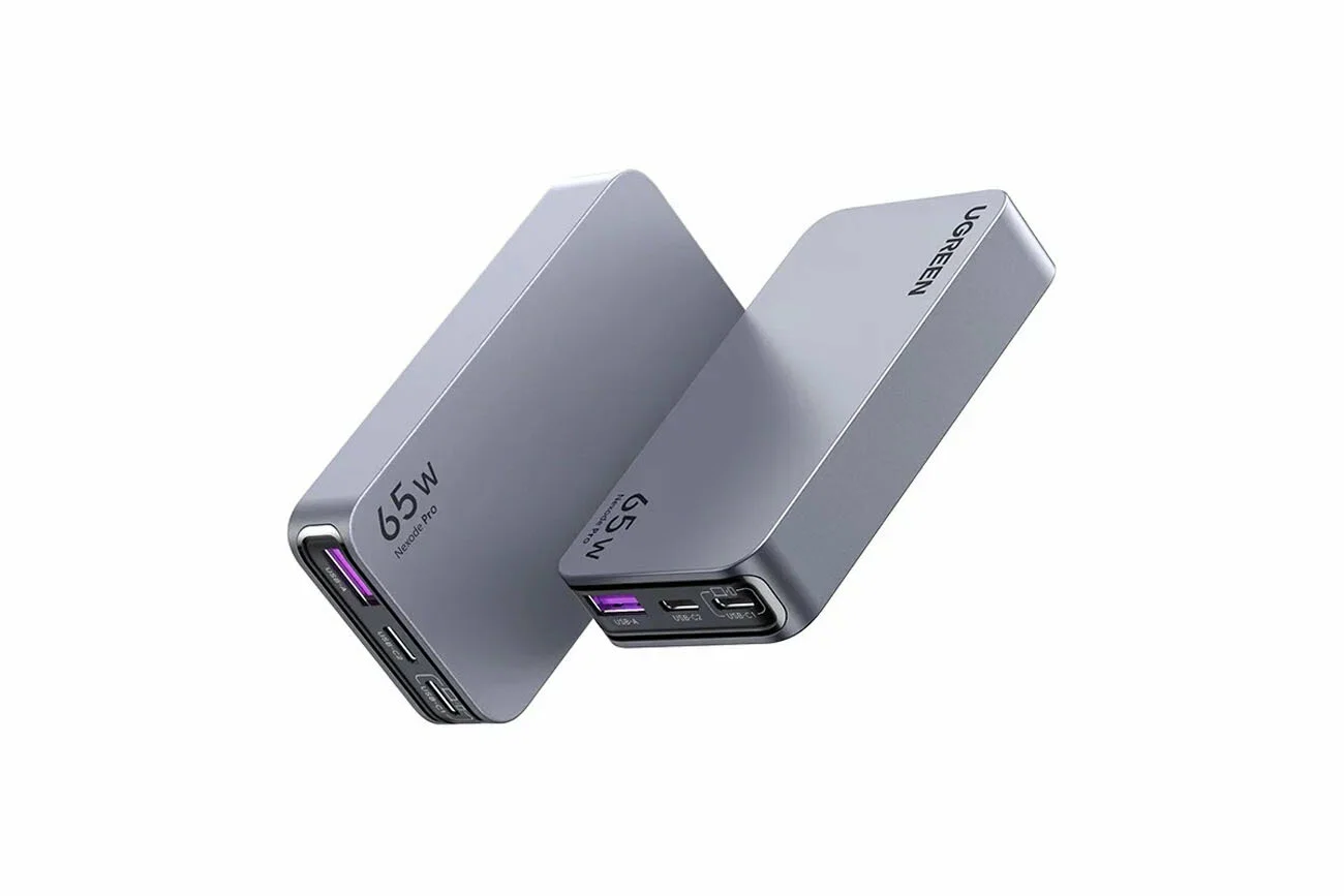 Зарядное устройство Ugreen X753 Nexode Pro, 65Вт, USB-A, 2хUSB-C, GaN, серый (25356)