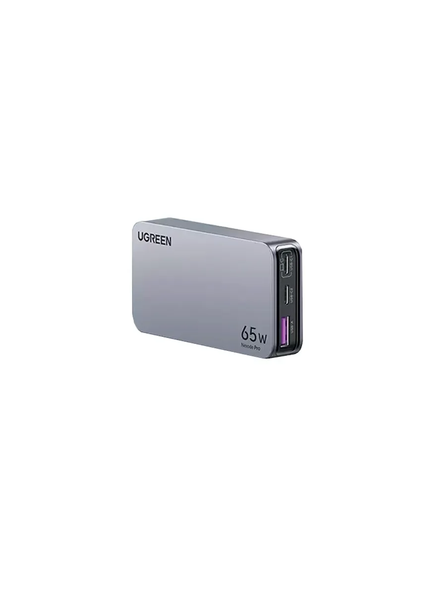 Зарядное устройство Ugreen X753 Nexode Pro, 65Вт, USB-A, 2хUSB-C, GaN, серый (25356)