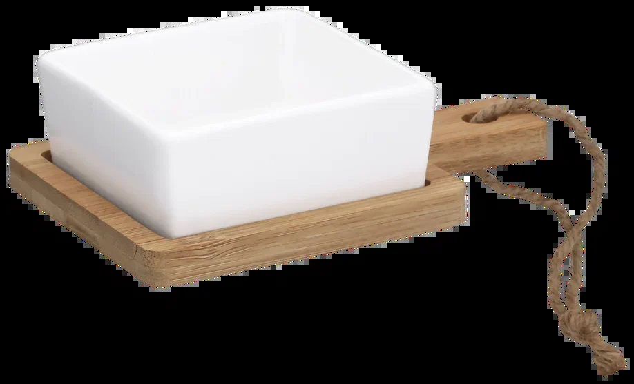 140-180 Соусник 360мл на подставке BAMBOO в под.уп.(х24)Фарфор