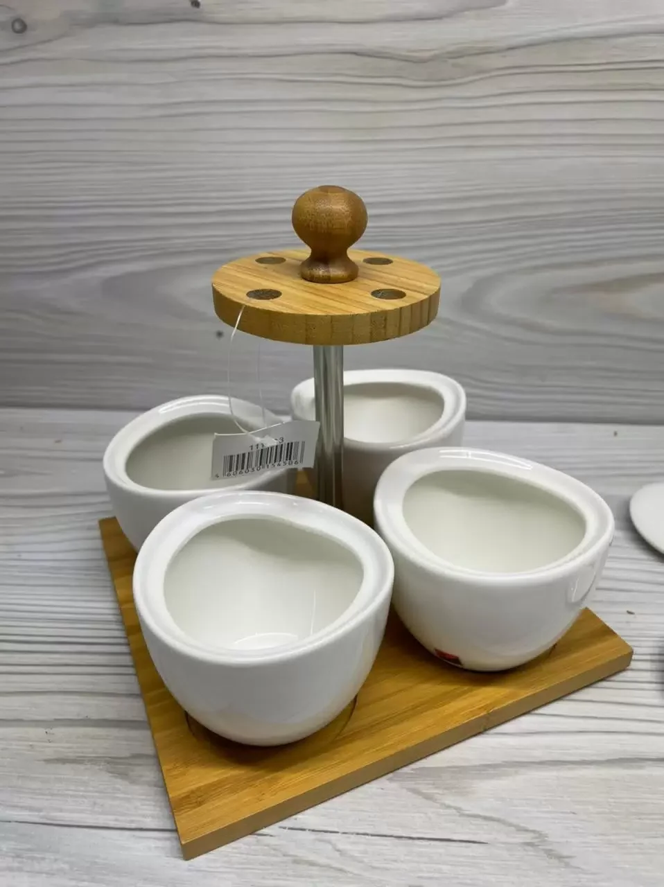 140-180 Соусник 360мл на подставке BAMBOO в под.уп.(х24)Фарфор
