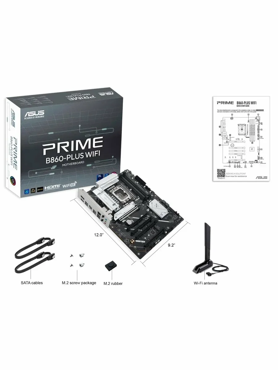 Материнская плата Asus PRIME B860-PLUS WIFI (LGA1851, ATX)